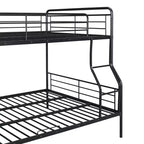 Lit superposé métallique Full XL sur Queen, convertible en 2 lits séparés, cadre de lit en fer robuste pour enfants et adolescents