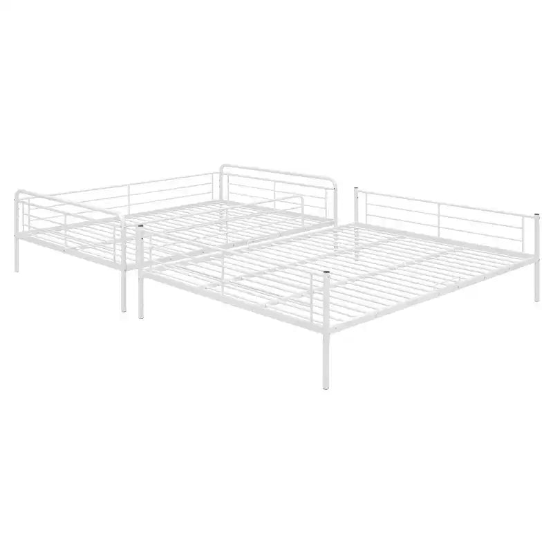 Lit superposé métallique Full XL sur Queen, convertible en 2 lits séparés, cadre de lit en fer robuste pour enfants et adolescents