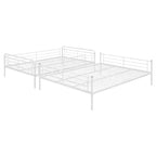 Lit superposé métallique Full XL sur Queen, convertible en 2 lits séparés, cadre de lit en fer robuste pour enfants et adolescents
