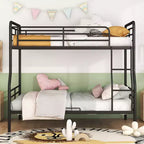 Lit superposé métallique Full XL sur Queen, convertible en 2 lits séparés, cadre de lit en fer robuste pour enfants et adolescents