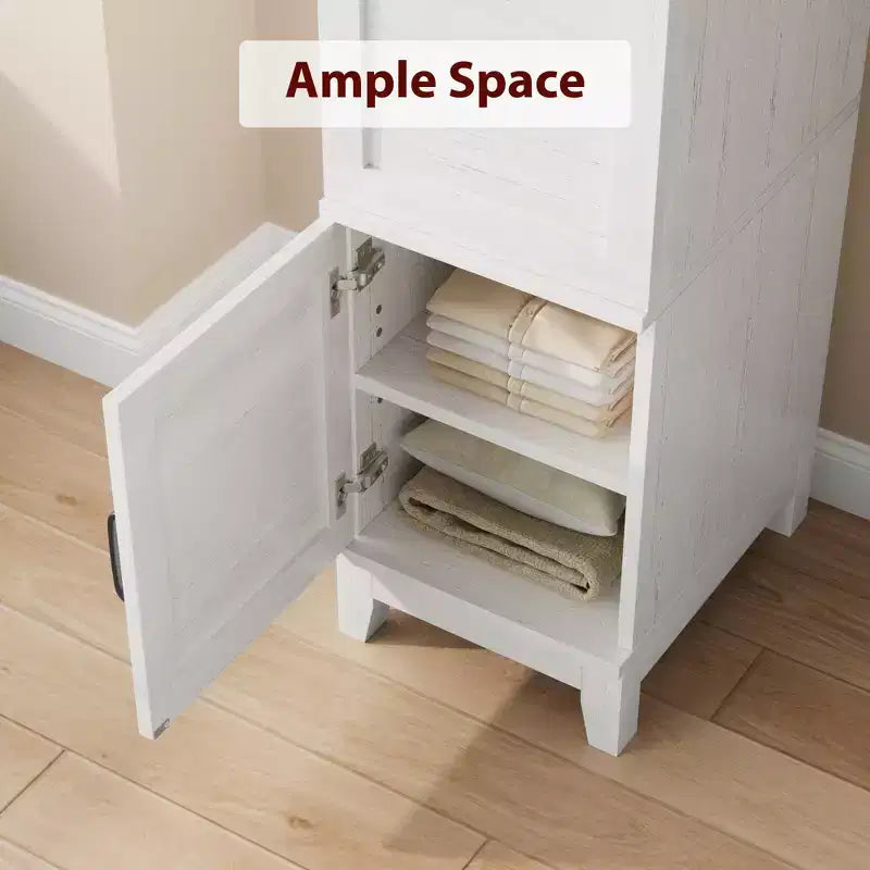 GustoWave Armoire de rangement avec portes, armoire en bois de 72 po avec tringle de suspension, armoire de rangement étroite et haute avec étagères réglables