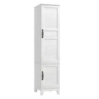 GustoWave Armoire de rangement avec portes, armoire en bois de 72 po avec tringle de suspension, armoire de rangement étroite et haute avec étagères réglables