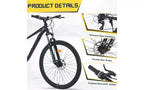 Vélo tout-terrain 27,5 pouces, 8 vitesses, pour hommes, femmes, garçons et filles, suspension avant, cadre en acier