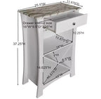 Kings Brand Hiland Meuble Bar Range-Bouteilles Avec Supports À Verres Et Tiroir, Noir ou Blanc
