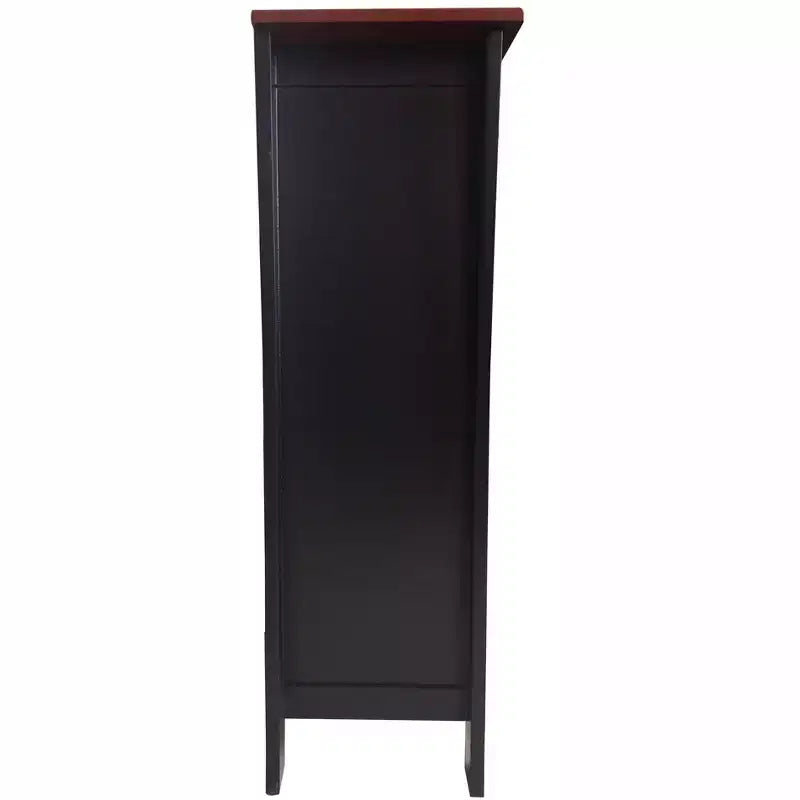 Kings Brand Hiland Meuble Bar Range-Bouteilles Avec Supports À Verres Et Tiroir, Noir ou Blanc