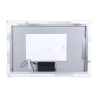 Miroir mural Whisen avec cadre en aluminium et contrôle tactile dimmable, anti-buée, 48x32 - Argent
