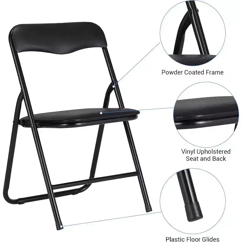 Ensemble Table et Chaises Pliantes COZONY, Table d'Activités Pliable Rembourrée avec 2 Chaises, Structure Métallique Portable