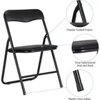 Ensemble Table et Chaises Pliantes COZONY, Table d'Activités Pliable Rembourrée avec 2 Chaises, Structure Métallique Portable