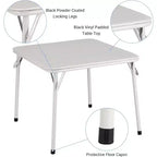 Ensemble Table et Chaises Pliantes COZONY, Table d'Activités Pliable Rembourrée avec 2 Chaises, Structure Métallique Portable