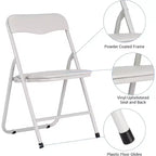 Ensemble Table et Chaises Pliantes COZONY, Table d'Activités Pliable Rembourrée avec 2 Chaises, Structure Métallique Portable