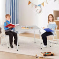 Ensemble Table et Chaises Pliantes COZONY, Table d'Activités Pliable Rembourrée avec 2 Chaises, Structure Métallique Portable