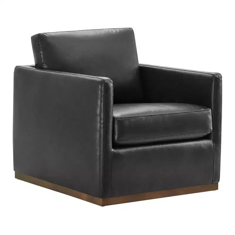 Fauteuil d'appoint pivotant moderne Spruce&Spring avec accoudoirs