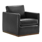 Fauteuil d'appoint pivotant moderne Spruce&Spring avec accoudoirs