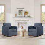 Fauteuil d'appoint pivotant moderne Spruce&Spring avec accoudoirs
