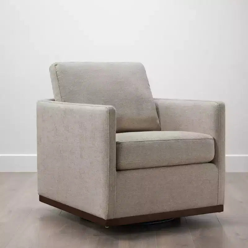 Fauteuil d'appoint pivotant moderne Spruce&Spring avec accoudoirs