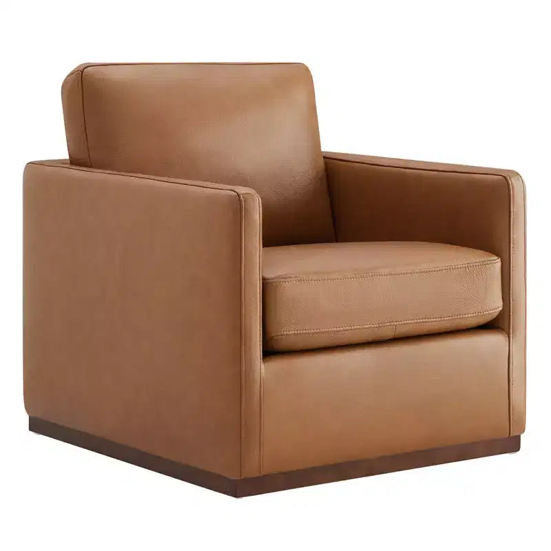 Fauteuil d'appoint pivotant moderne Spruce&Spring avec accoudoirs
