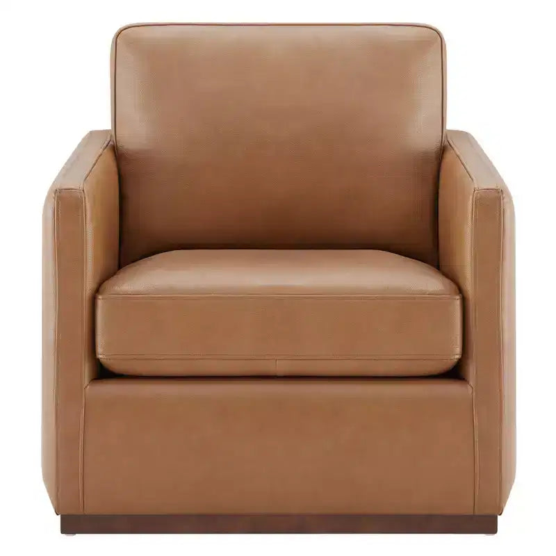 Fauteuil d'appoint pivotant moderne Spruce&Spring avec accoudoirs