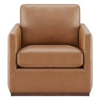 Fauteuil d'appoint pivotant moderne Spruce&Spring avec accoudoirs