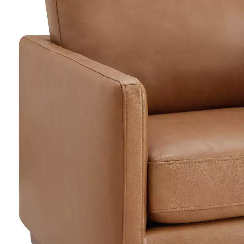Fauteuil d'appoint pivotant moderne Spruce&Spring avec accoudoirs