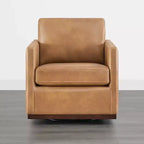 Fauteuil d'appoint pivotant moderne Spruce&Spring avec accoudoirs