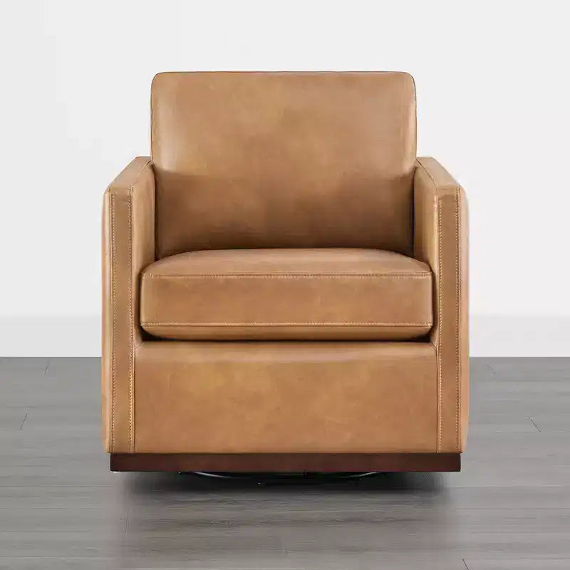 Fauteuil d'appoint pivotant moderne Spruce&Spring avec accoudoirs