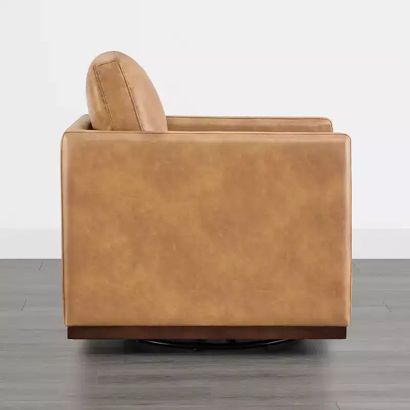 Fauteuil d'appoint pivotant moderne Spruce&Spring avec accoudoirs