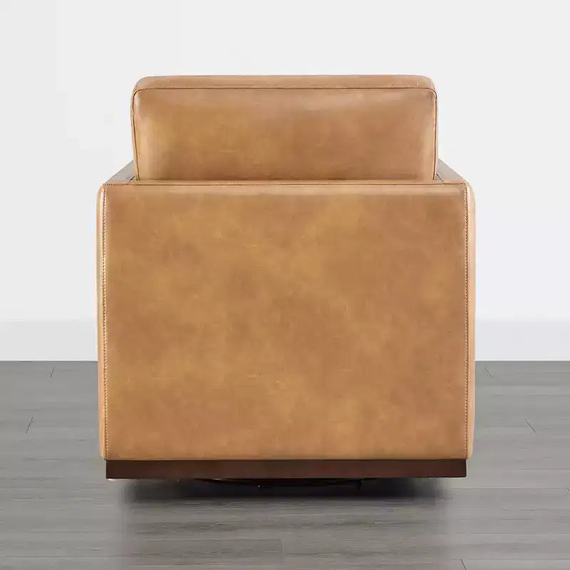 Fauteuil d'appoint pivotant moderne Spruce&Spring avec accoudoirs