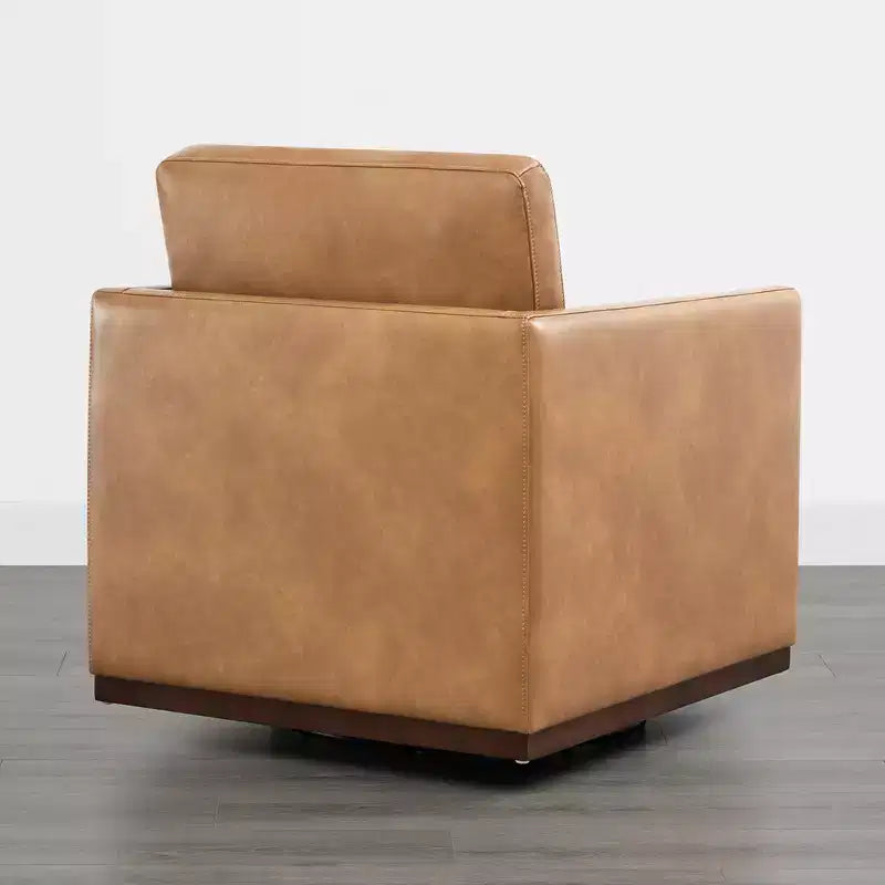 Fauteuil d'appoint pivotant moderne Spruce&Spring avec accoudoirs
