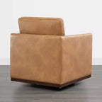 Fauteuil d'appoint pivotant moderne Spruce&Spring avec accoudoirs