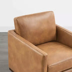 Fauteuil d'appoint pivotant moderne Spruce&Spring avec accoudoirs