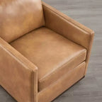 Fauteuil d'appoint pivotant moderne Spruce&Spring avec accoudoirs