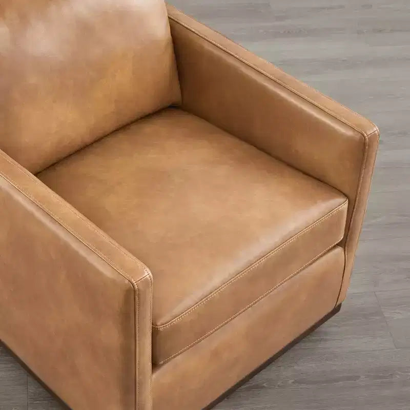 Fauteuil d'appoint pivotant moderne Spruce&Spring avec accoudoirs