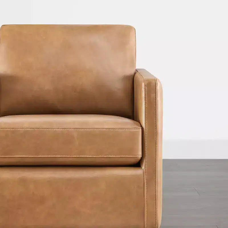 Fauteuil d'appoint pivotant moderne Spruce&Spring avec accoudoirs