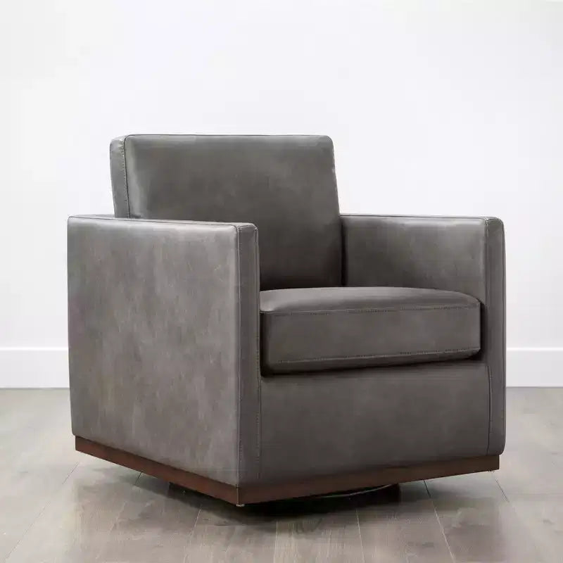 Fauteuil d'appoint pivotant moderne Spruce&Spring avec accoudoirs