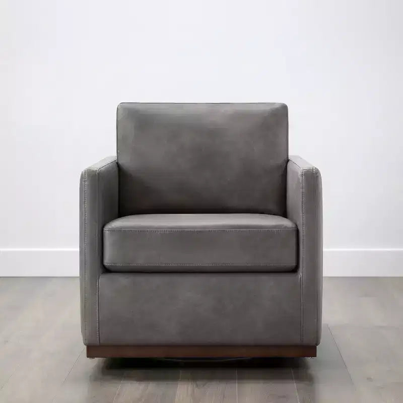 Fauteuil d'appoint pivotant moderne Spruce&Spring avec accoudoirs