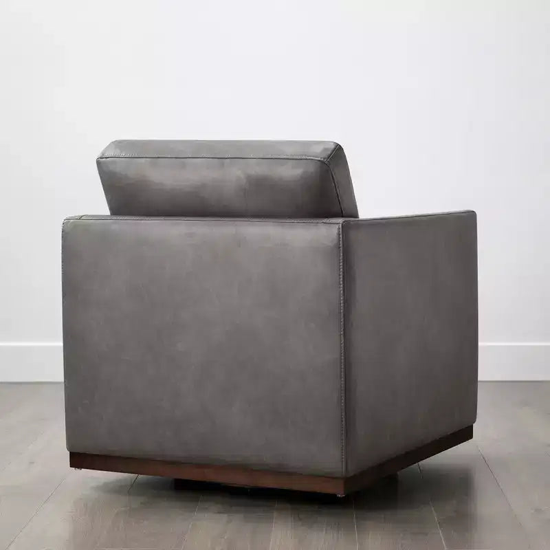 Fauteuil d'appoint pivotant moderne Spruce&Spring avec accoudoirs