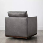 Fauteuil d'appoint pivotant moderne Spruce&Spring avec accoudoirs