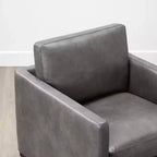 Fauteuil d'appoint pivotant moderne Spruce&Spring avec accoudoirs