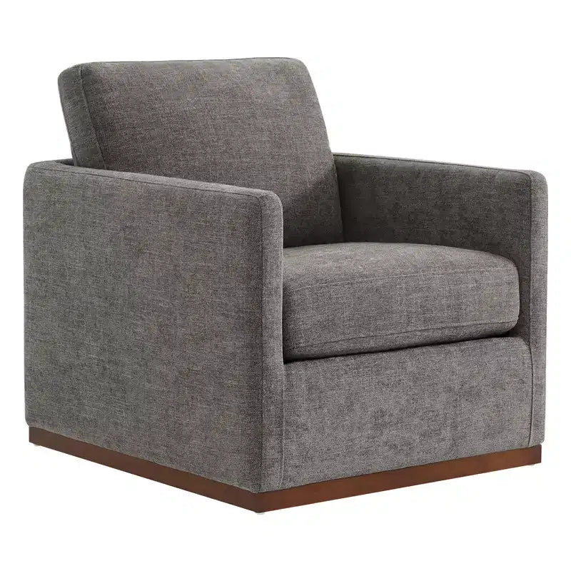 Fauteuil d'appoint pivotant moderne Spruce&Spring avec accoudoirs