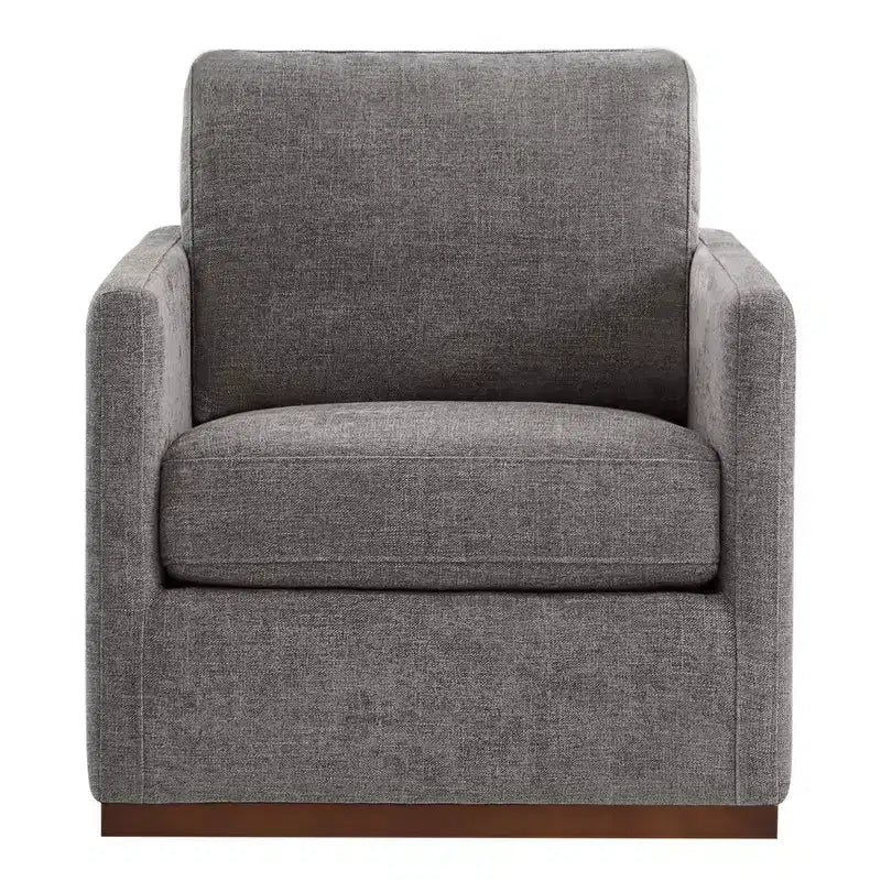 Fauteuil d'appoint pivotant moderne Spruce&Spring avec accoudoirs