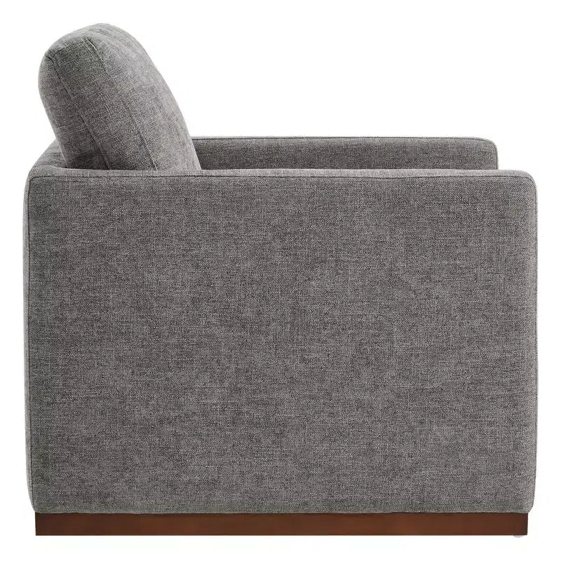 Fauteuil d'appoint pivotant moderne Spruce&Spring avec accoudoirs
