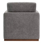 Fauteuil d'appoint pivotant moderne Spruce&Spring avec accoudoirs
