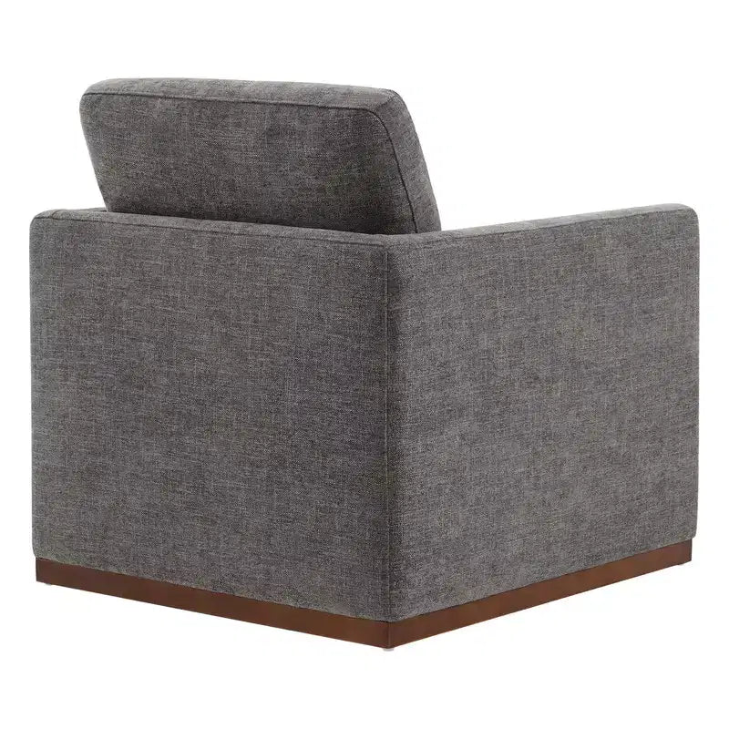 Fauteuil d'appoint pivotant moderne Spruce&Spring avec accoudoirs