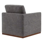 Fauteuil d'appoint pivotant moderne Spruce&Spring avec accoudoirs