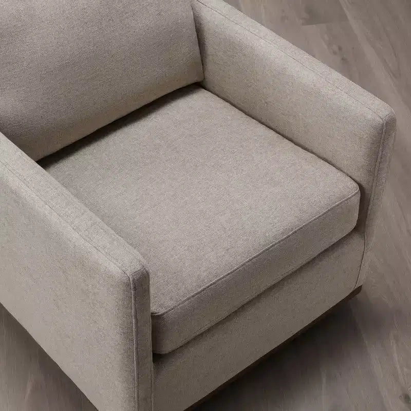 Fauteuil d'appoint pivotant moderne Spruce&Spring avec accoudoirs