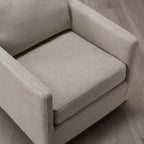 Fauteuil d'appoint pivotant moderne Spruce&Spring avec accoudoirs