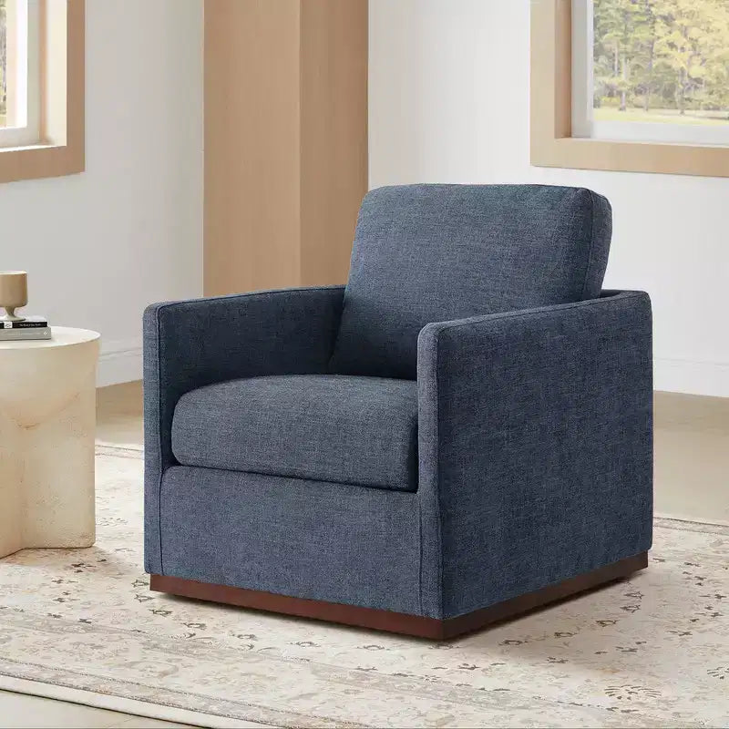 Fauteuil d'appoint pivotant moderne Spruce&Spring avec accoudoirs