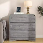 Commode à 3 tiroirs pour chambre à coucher, commode de rangement en bois de 81 cm de large avec organisateur à tiroirs