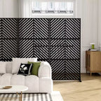MAYEERTY 72x35 Paravent d'intimité extérieur noir, lot de 3 paravents pliants naturels pour jardin et arrière-cour