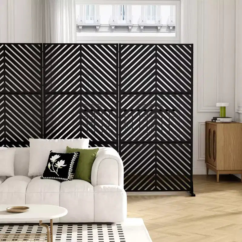 MAYEERTY 72x35 Paravent d'intimité extérieur noir, lot de 3 paravents pliants naturels pour jardin et arrière-cour